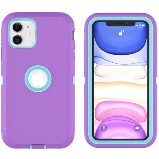 iPhone 12 12 Pro Purple & Teal Defender Case