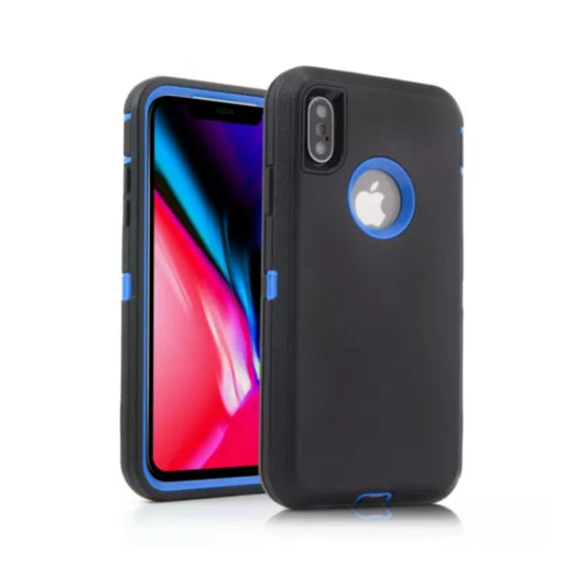 iPhone X Xs Black & Blue Defender Case