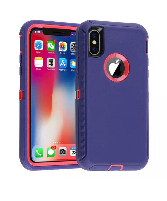 iPhone X Xs Purple & Pink Defender Case