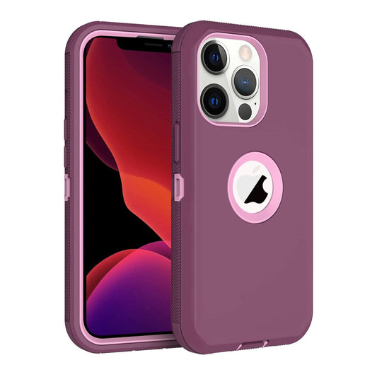 iPhone 13 Pro Burgundy & Pink Defender Case