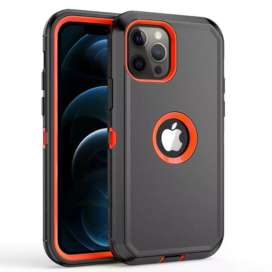 iPhone 11 Pro Max Black & Orange Defender Case