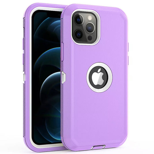iPhone 11 Pro Max Purple & White Defender Case