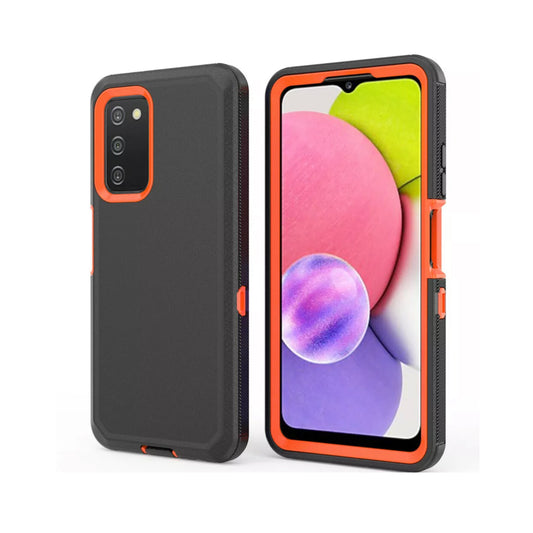 Samsung A03s Black/Orange Defender Case