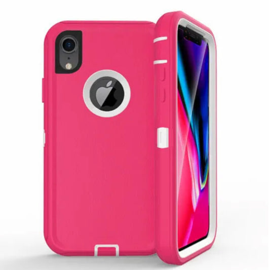 iPhone XR Pink & White Defender Case