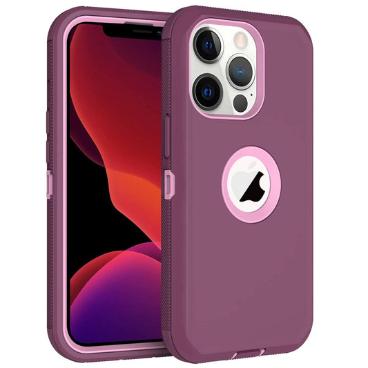 iPhone 11 Pro Max Burgundy & Pink Defender Case