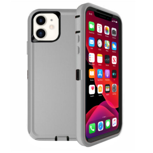 iPhone 12 mini Gray & White Defender Case