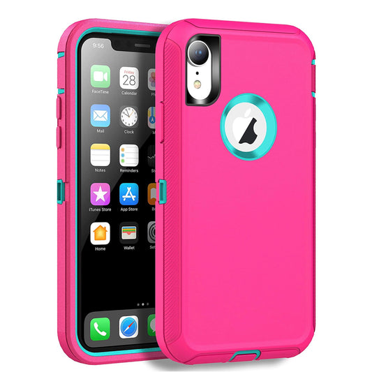 iPhone XR Pink & Teal Defender Cas