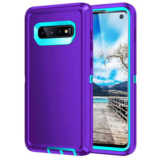 Samsung S10 Purple & Teal Defender Case