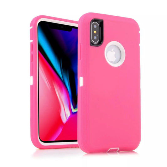 iPhone XS Max Pink & White Defender Case