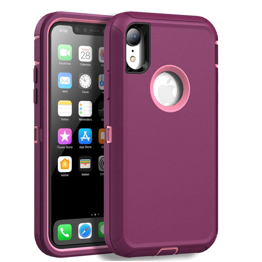 iPhone XR Maroon & Pink Defender Case