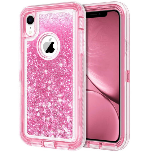 iPhone X/Xs Pink Glitter Defender Case